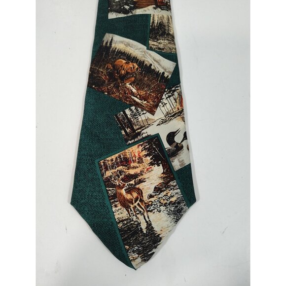 Neck Ties ( Lot Of 6) Silk Polyester Flag Looney Tunes Rhinos Wildlife Hawaiian - Picture 4 of 13